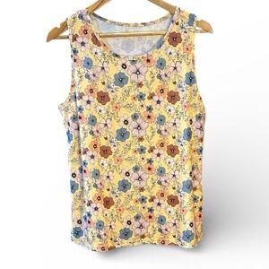 Floral Sleeveless Top - Multicolor size large